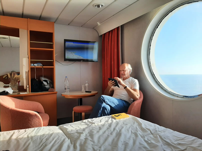 OUR QUIET CABIN, on the HELLENIC SPIRIT 